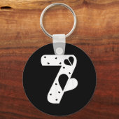 Number 7 Hearts Love 67 Couple Matching Christmas  Sleutelhanger (Voorkant)