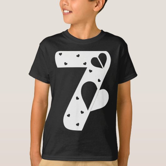 Number 7 Hearts Love 67 Couple Matching Christmas  T-shirt (Voorkant)