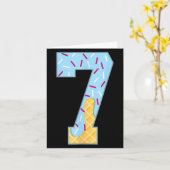 Number 7 Ice Cream Drip 67 Meme Couple Halloween C Kaart (Gele Bloem)