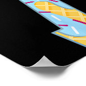 Number 7 Ice Cream Drip 67 Meme Couple Halloween C Poster (Hoek)