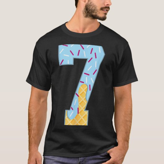 Number 7 Ice Cream Drip 67 Meme Couple Halloween C T-shirt (Voorkant)