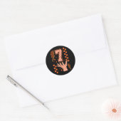 Number 7 Matching 67 Meme Checkered Halloween Cost Ronde Sticker (Envelop)
