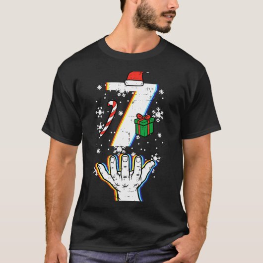 Number 7 Matching 67 Meme Christmas 6 7 Xmas Men W T-shirt (Voorkant)