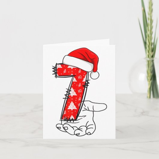 Number 7 Matching 67 Meme Christmas Costume Men Wo Kaart (Voorkant)