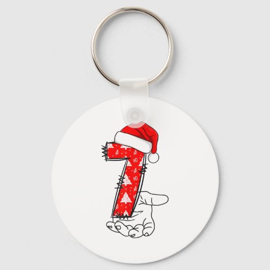 Number 7 Matching 67 Meme Christmas Costume Men Wo Sleutelhanger (Voorkant)