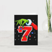Number 7 Matching 67 Meme Christmas Elf Hand Boys  Kaart (Voorkant)