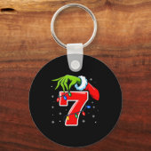Number 7 Matching 67 Meme Christmas Elf Hand Boys Sleutelhanger (Voorkant)