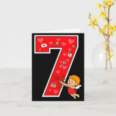 Number 7 Six Seven 6 7 Meme Couple Valentine Match Kaart (Gele Bloem)