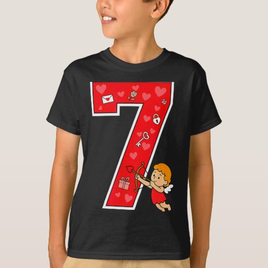 Number 7 Six Seven 6 7 Meme Couple Valentine Match T-shirt (Voorkant)