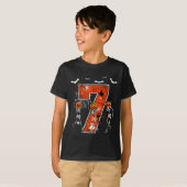 Number 7 Six Seven Meme 6 7 Halloween Dancing Skel T-shirt (Voorkant volledig)
