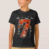 Number 7 Six Seven Meme 6 7 Halloween Dancing Skel T-shirt (Voorkant)