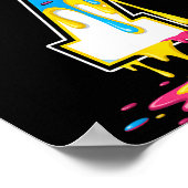 Number 7 Team Srts Ice Cream Drip Matching Varsity Poster (Hoek)