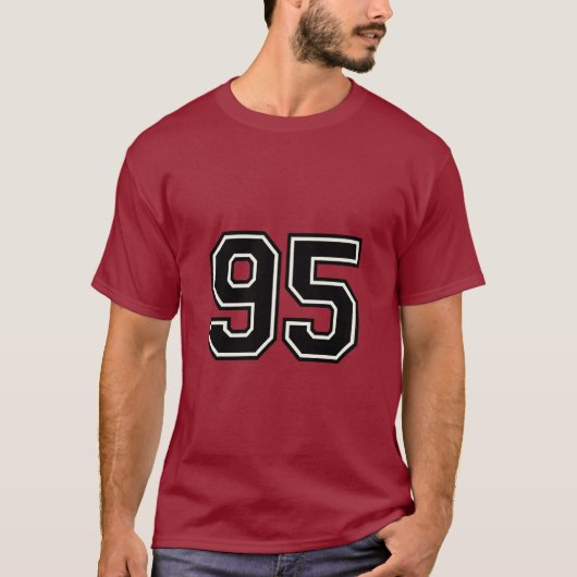Number 95 Varsity Sports Jersey | 95th Birthday T-shirt (Voorkant)