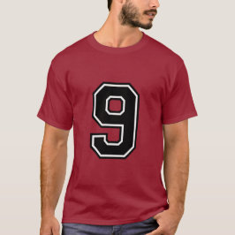 Number 9 Custom Sports Jersey | Varsity Birthday  T-shirt