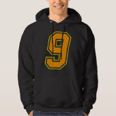 Number 9 In Orange Hoodie (Voorkant)