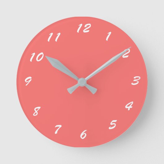 Number Choice to Choose From Pink Clock Ronde Klok (Voorkant)