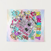 Number Day 2026 Colourful Maths Banner for Schools Wandkleed (Voorkant (horizontaal))