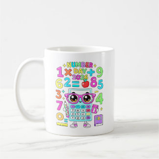 Number Day 2026 Cute Calculator Math Design Koffiemok