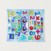 Number Day 2026 Cute Calculator Math Design Wandkleed (Voorkant (horizontaal))