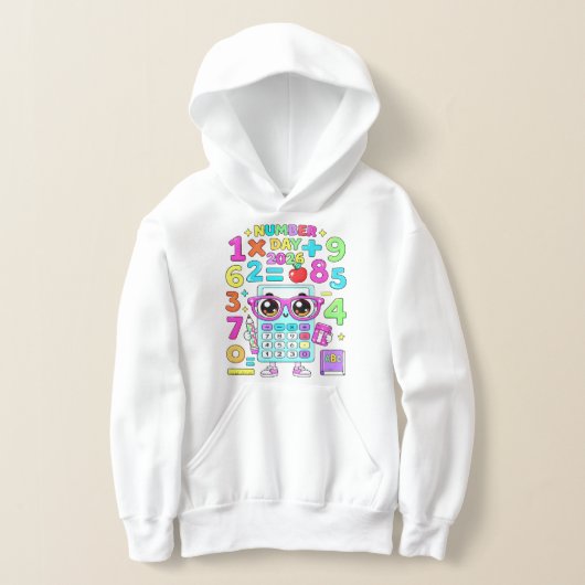 Number Day 2026 Cute Calculator Math Hoodie (Laagn)