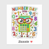 Number Day 2026 Cute Math Sticker for Kids (Vel)