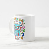 Number Day 2026 Cute Maths Calculator Mug Koffiemok (Voorkant links)