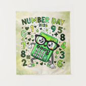 Number Day 2026 Cute Maths Calculator Poster Wandkleed (Voorkant)