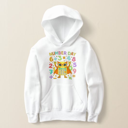Number Day 2026 Cute Maths Hoodie for Kids (Laagn)