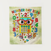 Number Day 2026 Cute Maths Poster for Kids Wandkleed (Voorkant)