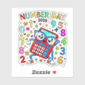 Number Day 2026 Cute Maths Sticker for Kids (Vel)