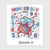 Number Day 2026 Cute Maths Sticker for Kids (Vel)