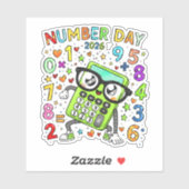 Number Day 2026 Cute Maths Sticker for Kids (Vel)