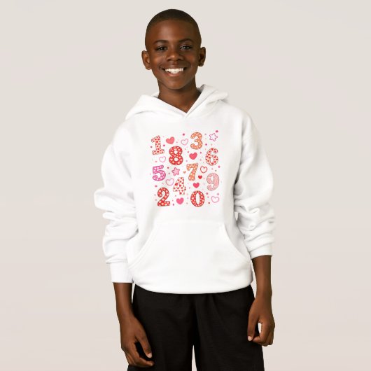 Number Day 2026 Maths Hoodie for Kids (Voorkant volledig)