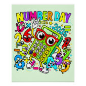 Number Day 2026 Maths Poster for Kids UK Classroom (Voorkant)