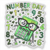 Number Day 2026 Maths Sticker for Kids (Voorkant)