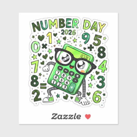 Number Day 2026 Maths Sticker for Kids (Vel)