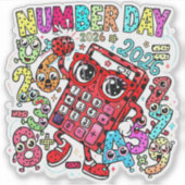 Number Day 2026 Maths Sticker for Kids UK (Voorkant)