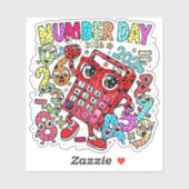 Number Day 2026 Maths Sticker for Kids UK (Vel)