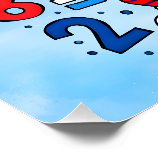 Number Day 2026 Red Calculator Math Design Perfect Poster (Hoek)