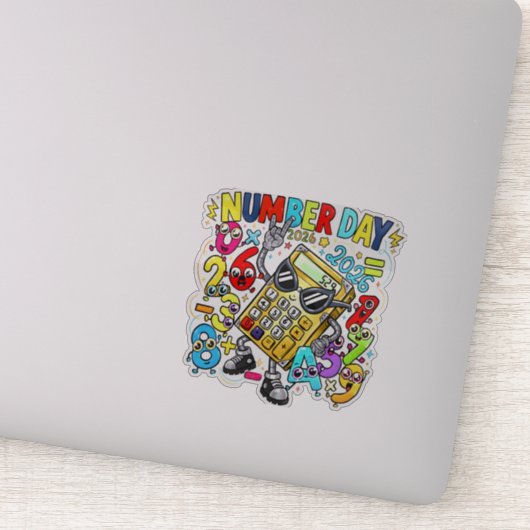 Number Day 2026 Rock Star Maths Sticker for Kids (Detail)