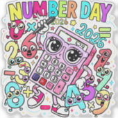 Number Day Calculator Sticker for Kids UK School (Voorkant)