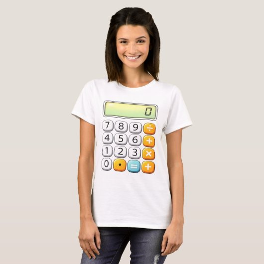 Number Day Classic Calculator Math T Shirt (Voorkant volledig)