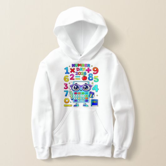 Number Day Colorful Calculator Math Hoodie (Laagn)