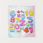 Number Day Colorful Math Numbers Design Wandkleed (Voorkant)