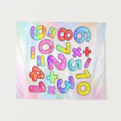 Number Day Colorful Math Numbers Design Wandkleed (Voorkant (horizontaal))