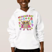 Number Day Cute Calculator Character Hoodie (Voorkant)
