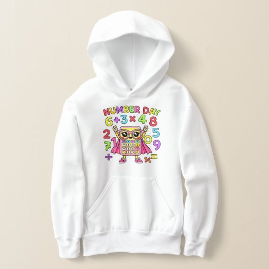 Number Day Cute Calculator Character Hoodie (Laagn)