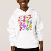 Number Day Cute Colorful Numbers Hoodie (Voorkant)