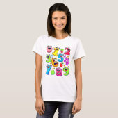 Number Day Funny Cartoon Numbers T Shirt (Voorkant volledig)