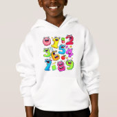 Number Day Funny Colorful Numbers Hoodie (Voorkant)